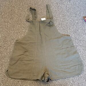 Cotton On Fabric Olive Green Overalls